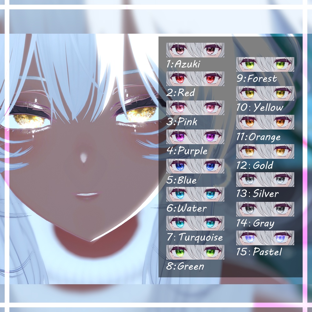 【2アバター対応】JUWEL EyeTexture【15color】