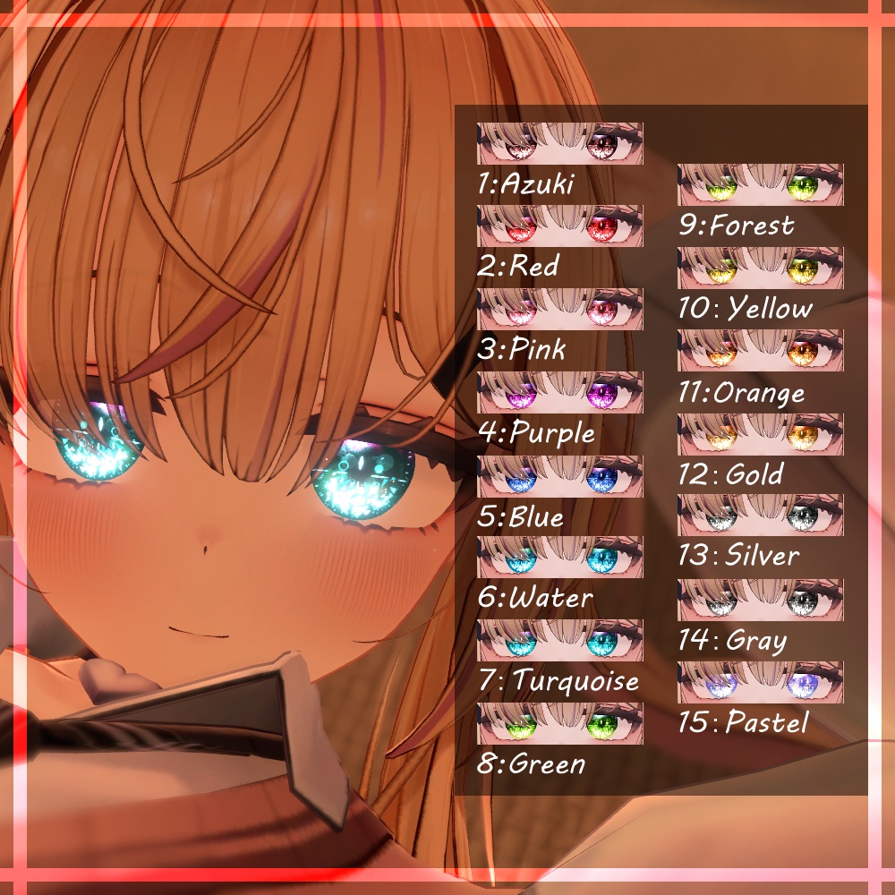 【3アバター対応】JUWEL EyeTexture【15color】