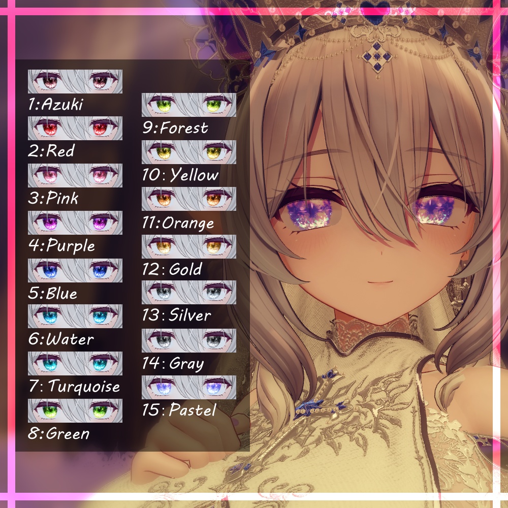 【2アバター対応】JUWEL EyeTexture【15color】