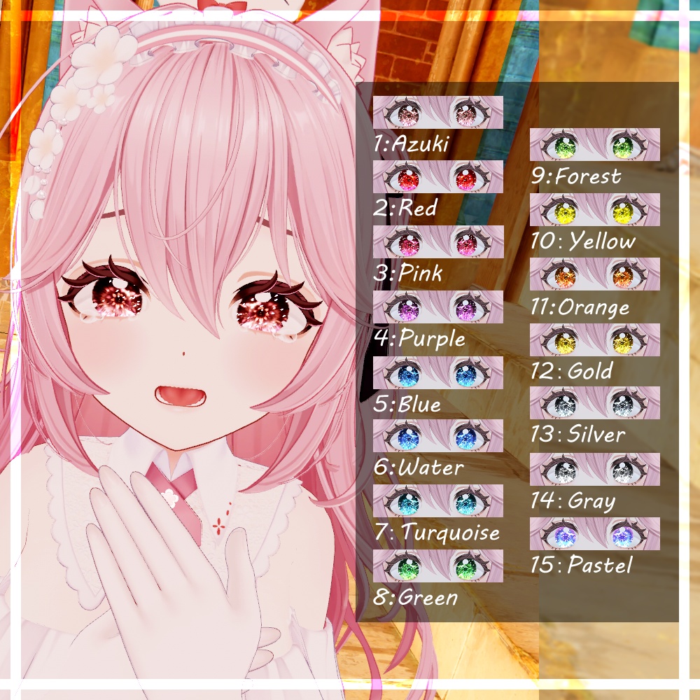 【4アバター対応】Blume EyeTexture【15color】