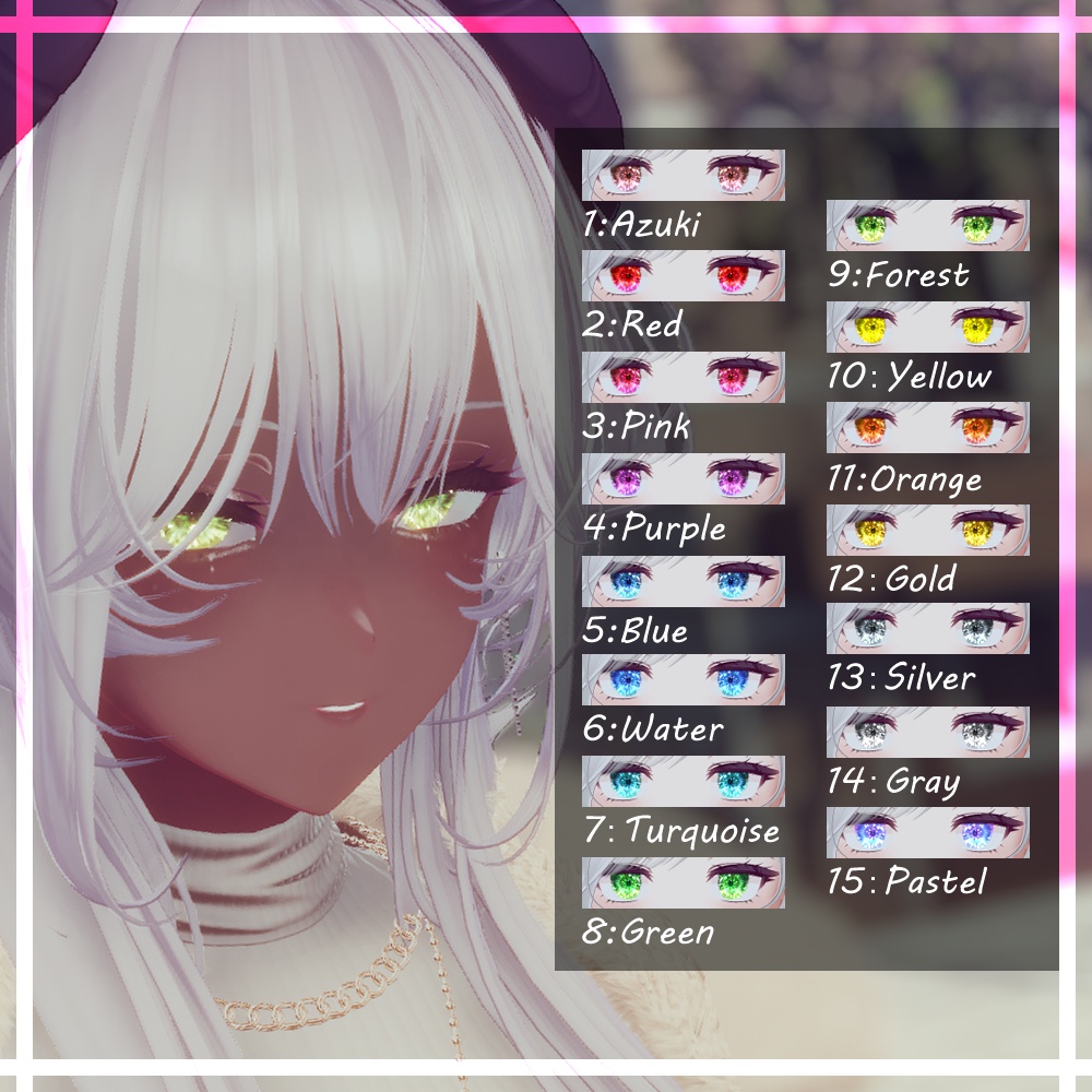 【4アバター対応】Blume EyeTexture【15color】