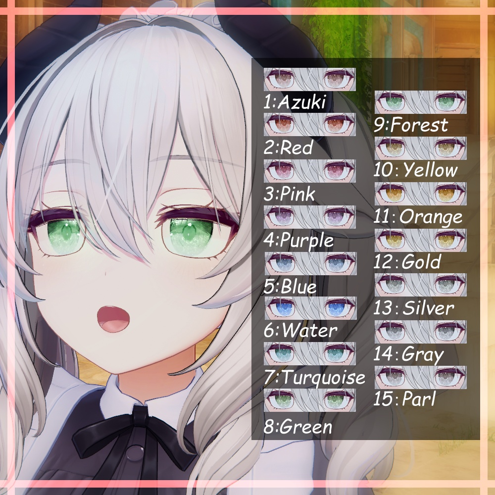 【3アバター対応】Glanz EyeTexture【15color】
