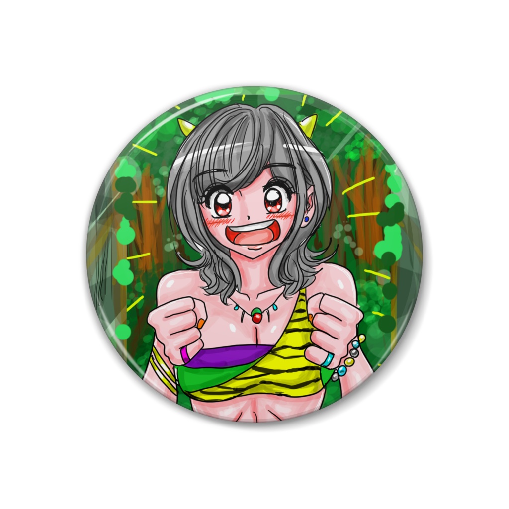 元気な里癒ちゃん缶バッジ！