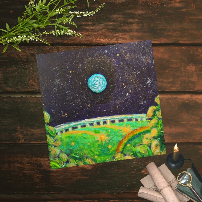 【原画】空船シリーズ − 宇宙と地球 −|星々が見守る蒼き楽園