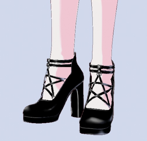 [VROID] Gothic Doll Shoes set (3 models)