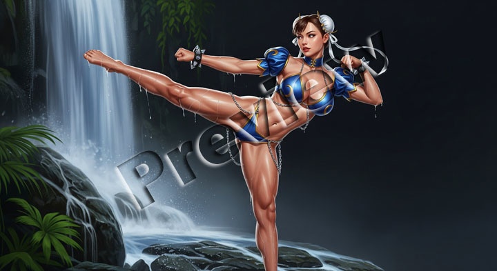 Exclusive Chun-Li Desktop Wallpaper: Bikini 6 pack,チュン・リデスクトップの壁紙、ビキニ6枚パック, 4K (3960x2160 pixels)