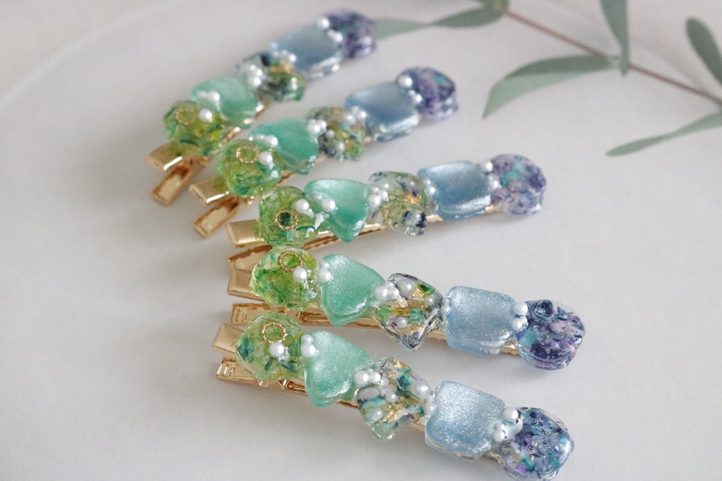 Wind & Water 概念カラーヘアクリップ