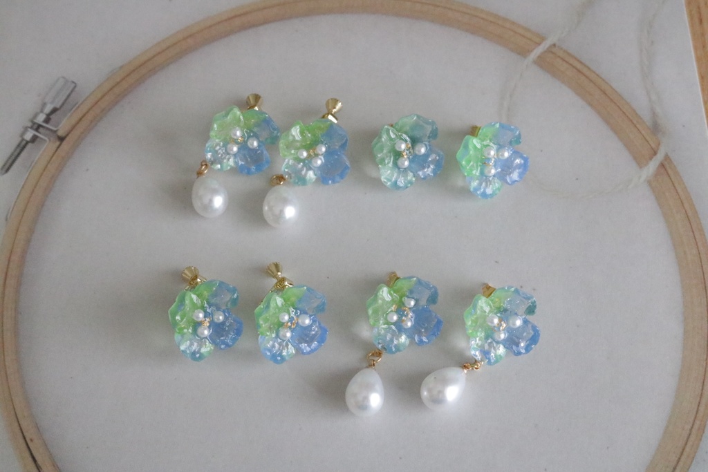 【イヤリング】Wind & Water 概念カラーイヤーアクセサリー