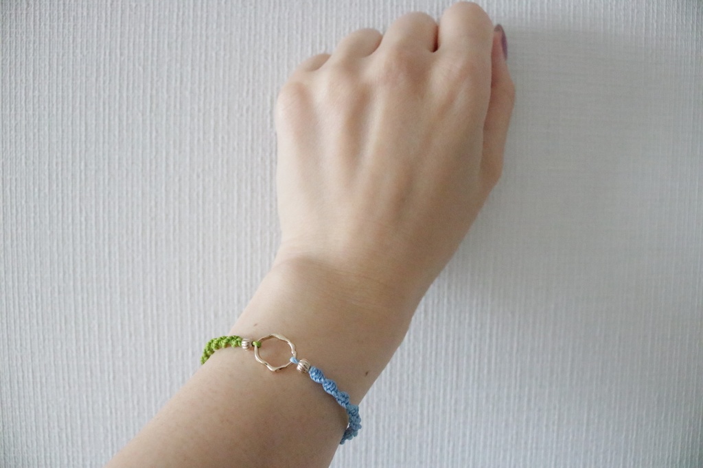 さねぎゆ概念カラーワックスコードブレスレット【リング】