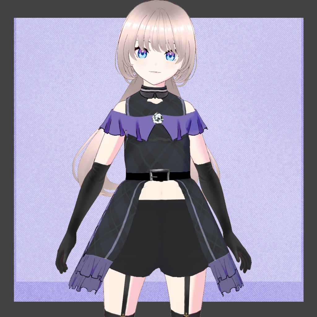 【無料/Free】小悪魔アウターワンピ【VRoid衣装】