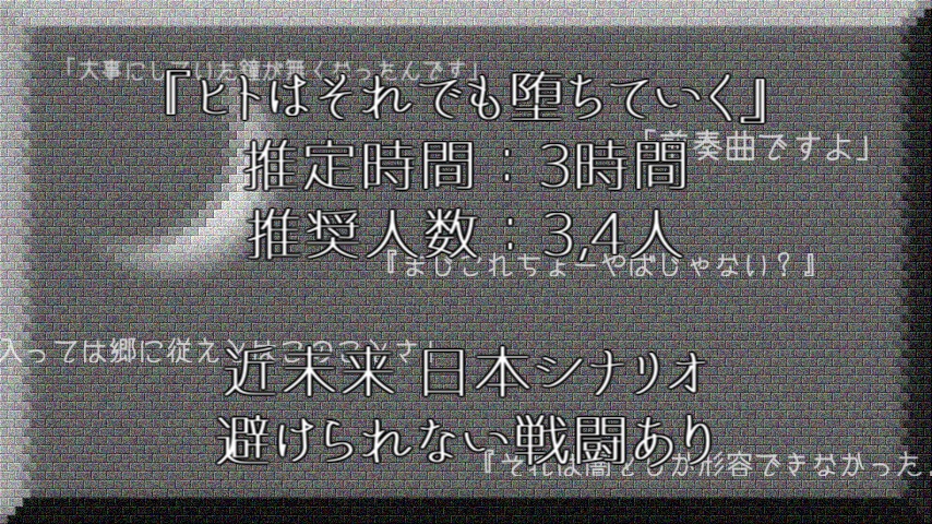 クトゥルフ神話TRPGシナリオ集「世界への執着」