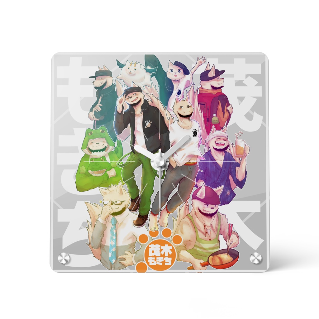 2周年絵集合絵【アクリル時計】