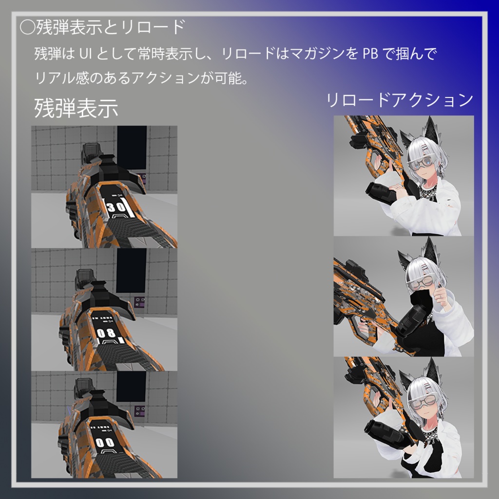 (VRChat想定3Dモデル) 多面変形長銃:MT-S1 RAVAGE   MA対応