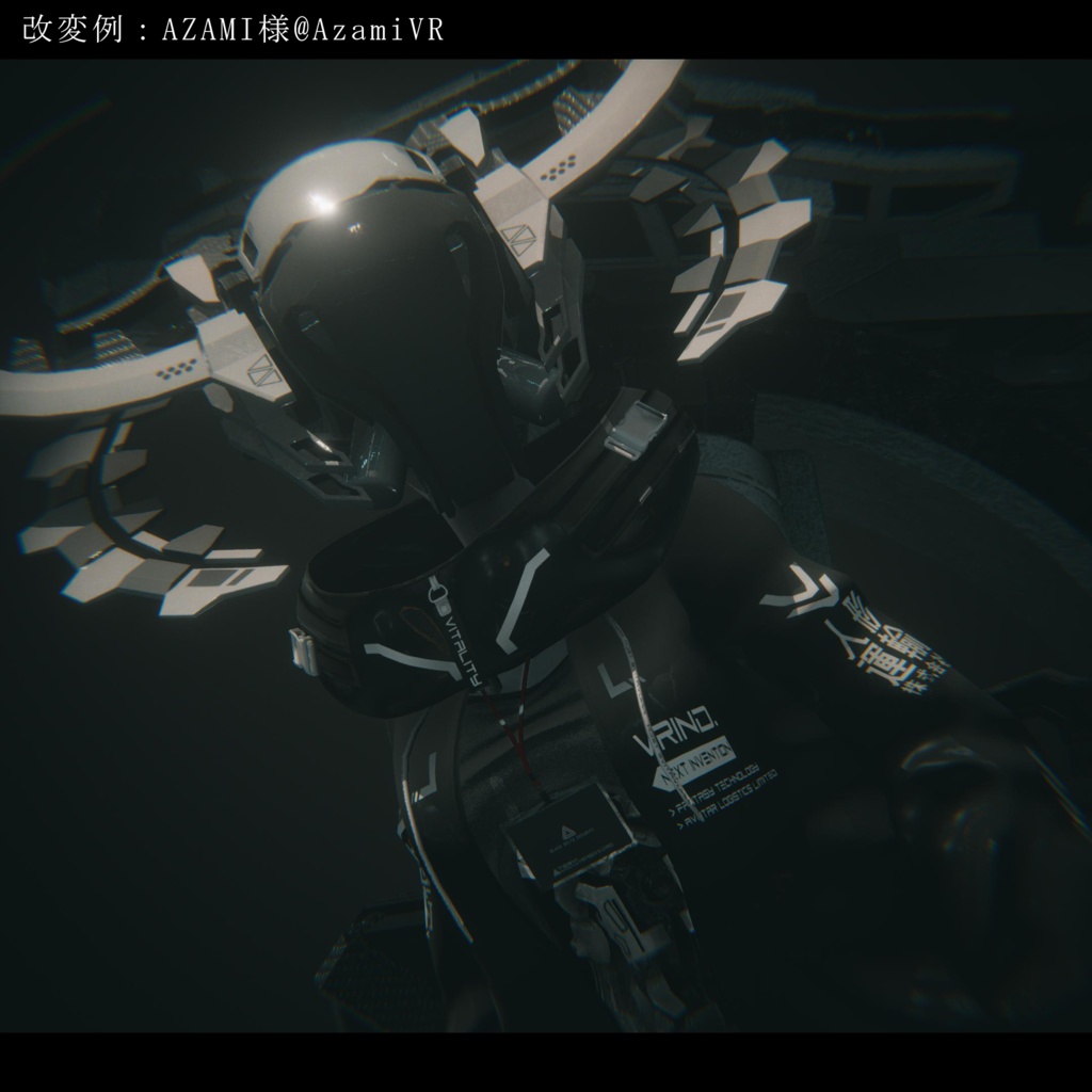 (VRChat想定3Dモデル) Mecha head