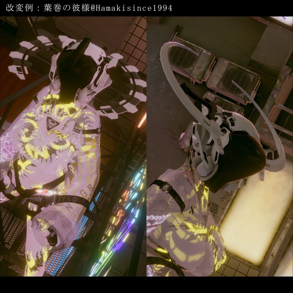 (VRChat想定3Dモデル) Mecha head