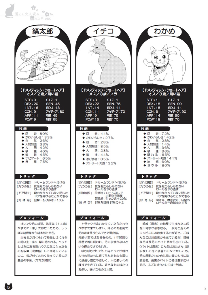 【残部僅少】クトゥルフの呼び声シナリオ『落とし火人坂の忘れな草 Side:C』(1/10以降発送