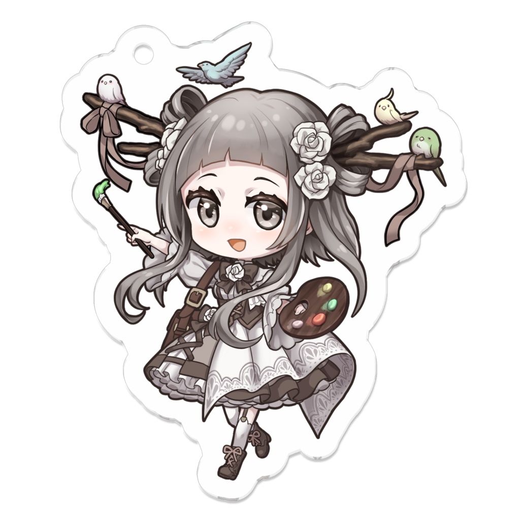 ほとりアクリルキーホルダー(50×50)