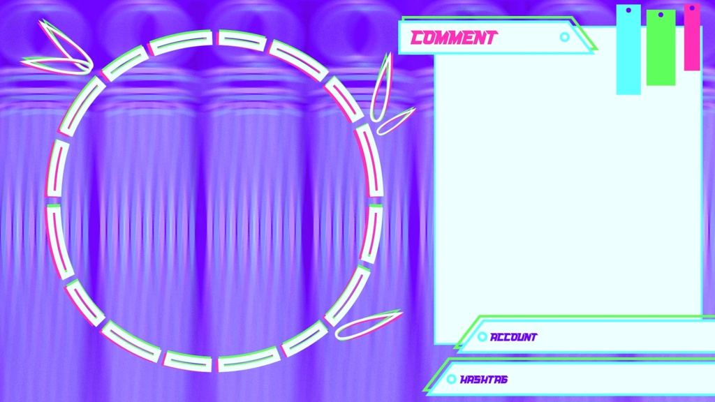 〖フリー素材〗配信者向け -ネオン七夕配信用画面