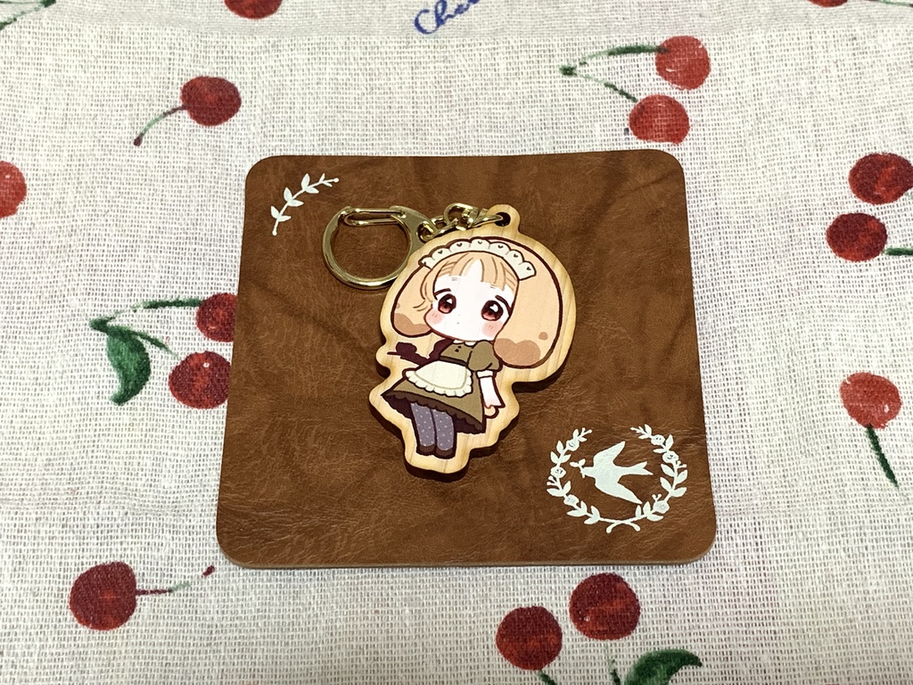 【あにまろ喫茶】クッキー風ウッドキーホルダー【COMITIA145】
