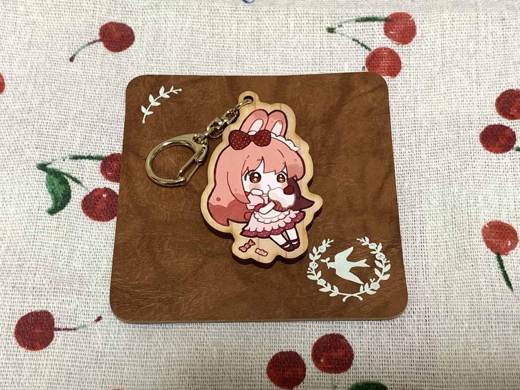 【あにまろ喫茶】クッキー風ウッドキーホルダー【COMITIA145】