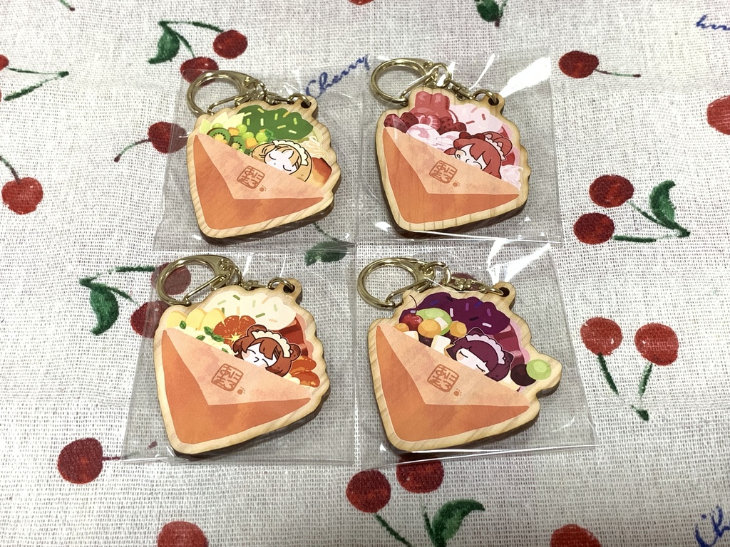 【あにまろ喫茶】クッキー風ウッドキーホルダー【COMITIA145】