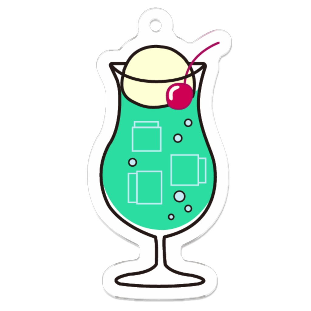 クリームソーダ　アクリルキーホルダー