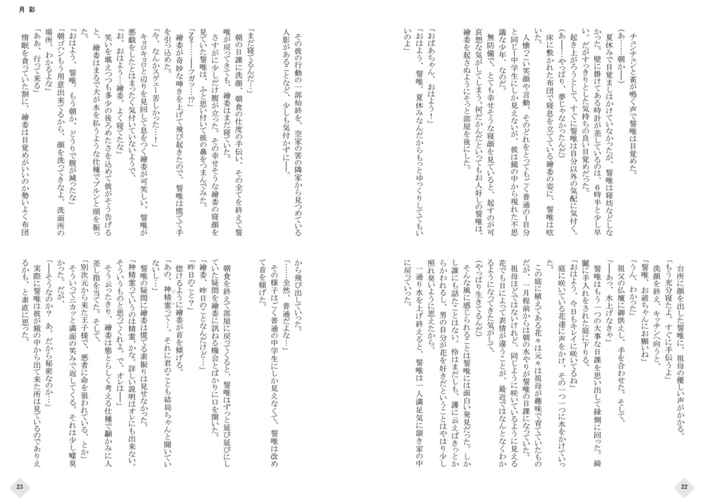 「鏡花水月(白)/(黒)」