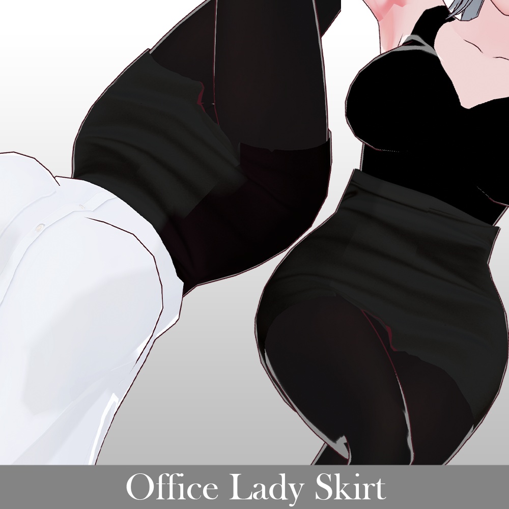 Vroid OLミニスカート/Office look skirt (Sample included)