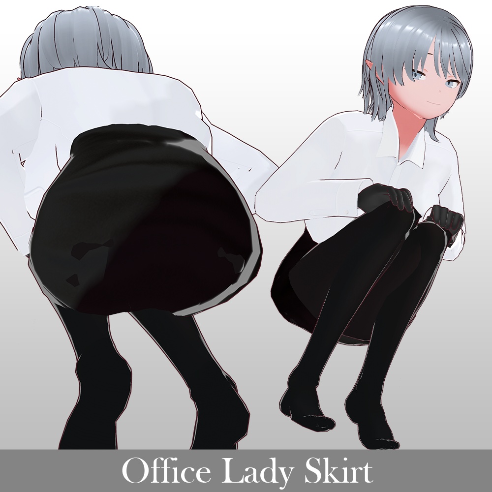 Vroid OLミニスカート/Office look skirt (Sample included)