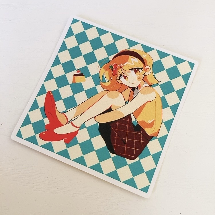 レトロプリンちゃんのステッカー