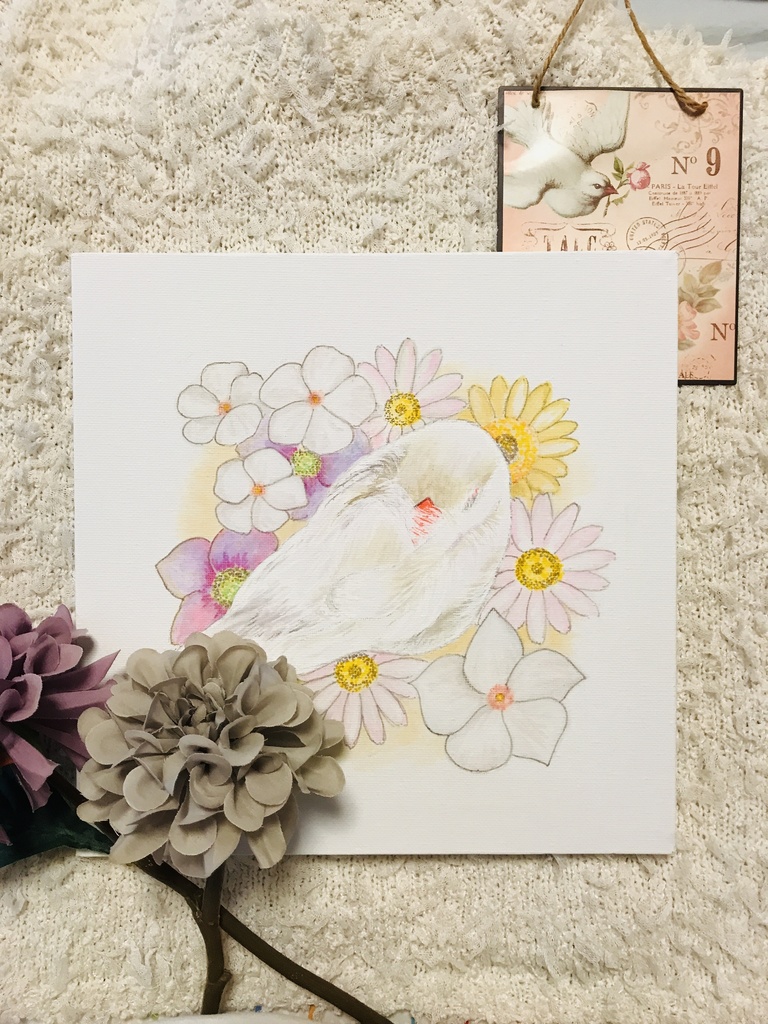 文鳥と一緒 トートバッグ