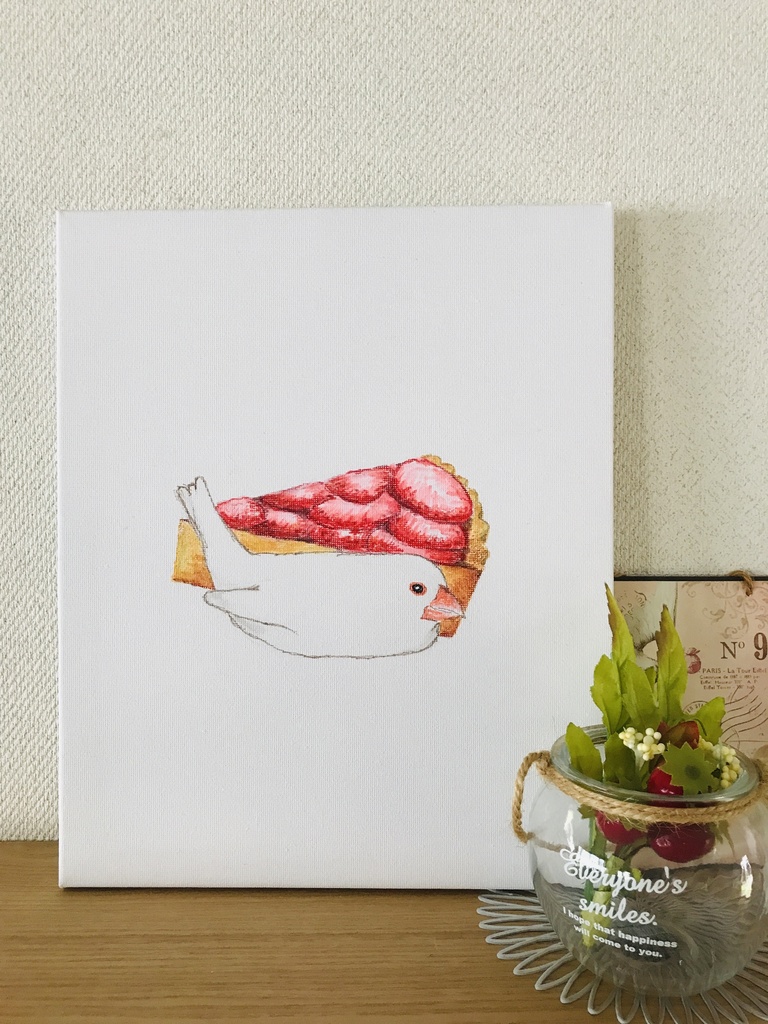 文鳥と一緒 トートバッグ