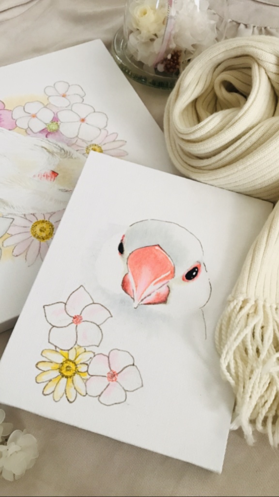 Java Sparrow 正面顔パステルロゴ トートバッグ