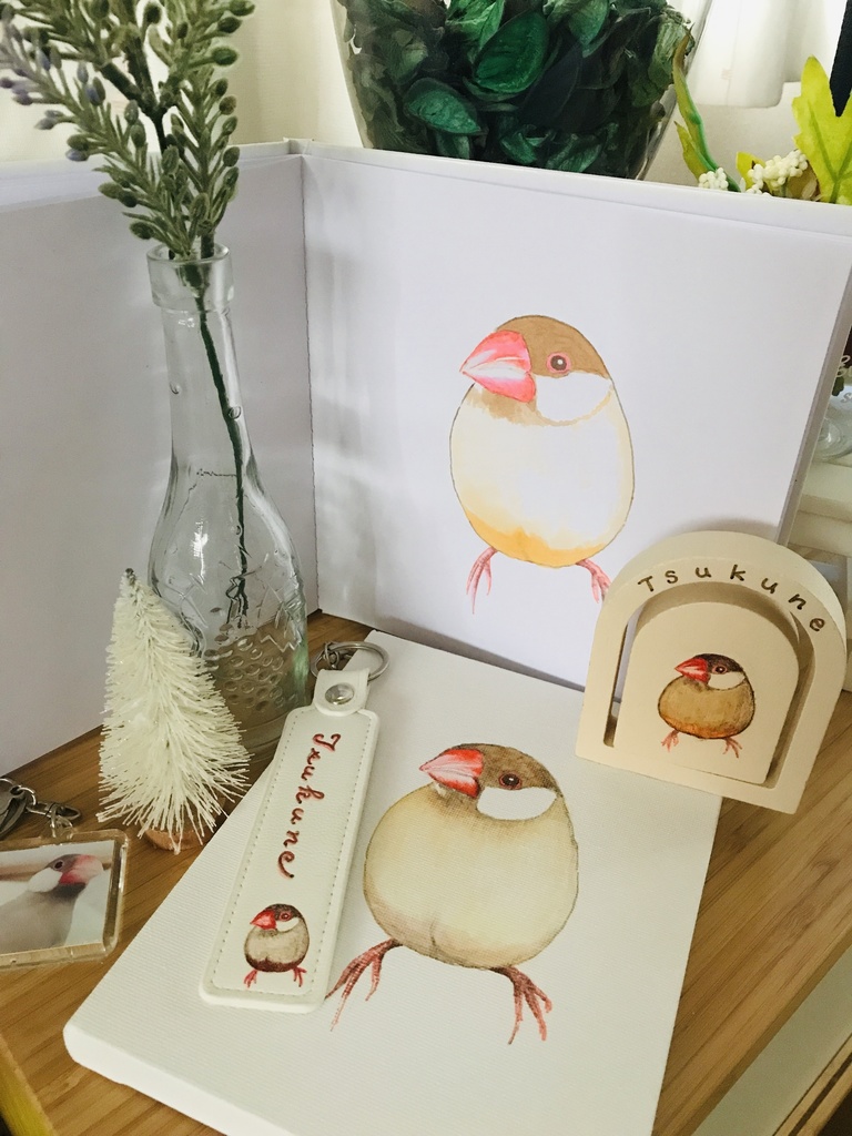 Java Sparrow ロゴに乗った3羽Tシャツ