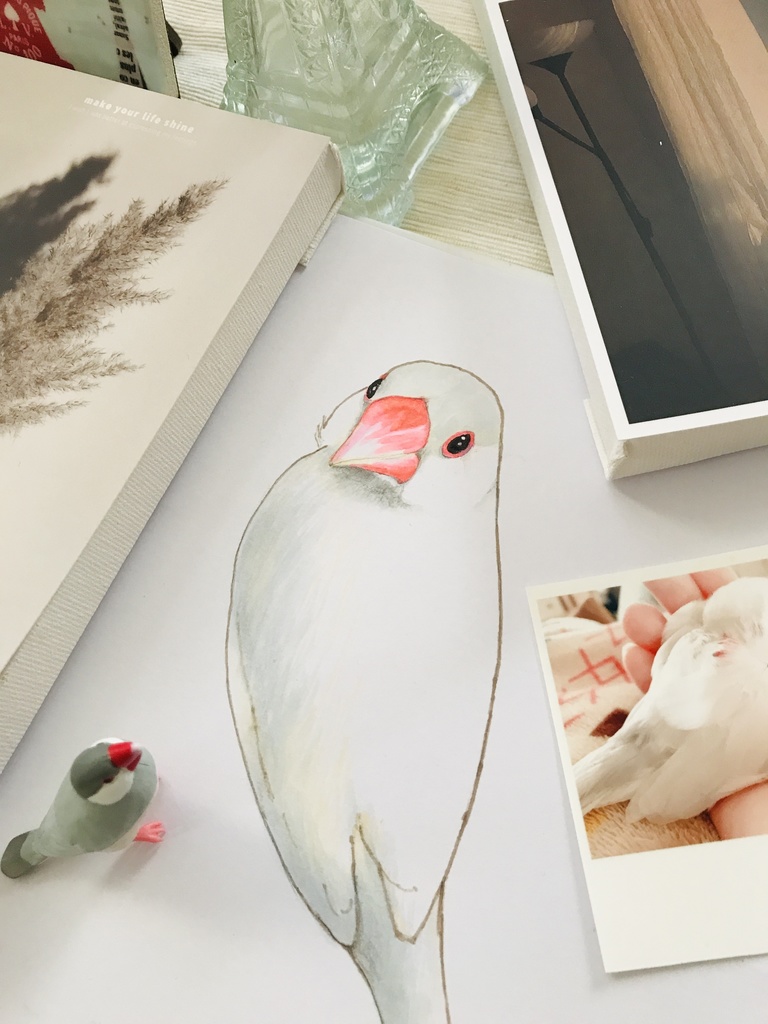 Java Sparrow ロゴに乗った3羽トートバッグ