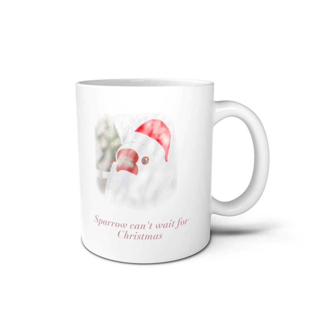 サンタクロースに会いたかった文鳥さんマグカップ