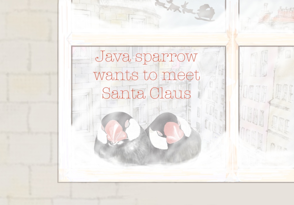 サンタクロースに会いたかった文鳥さんマグカップ