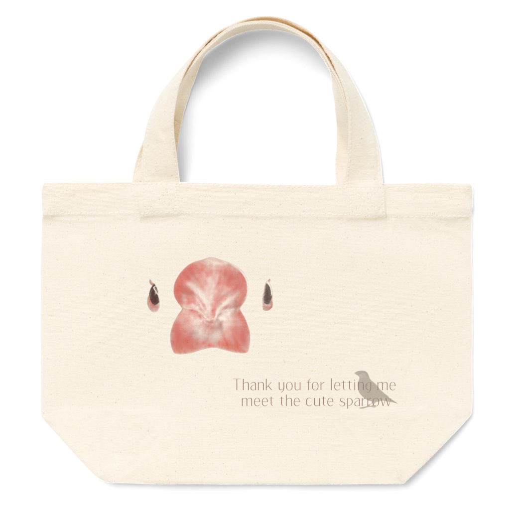 文鳥さんの正面顔トートバッグ