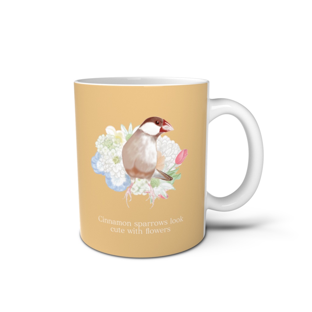 シナモン文鳥さんのマグカップ