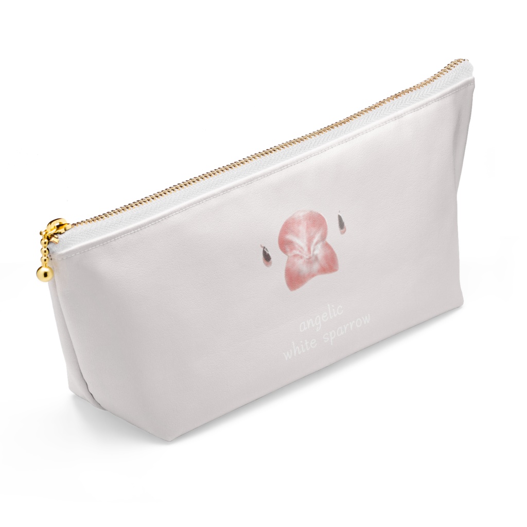 天使のような白文鳥ポーチ