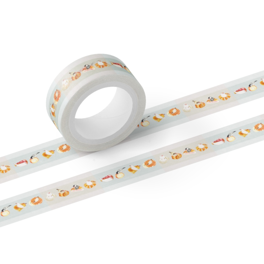 かわいい文鳥さんがいっぱいのマスキングテープ