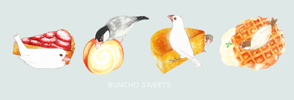 かわいい文鳥さんがいっぱいのマスキングテープ