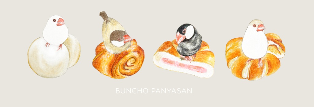 かわいい文鳥さんがいっぱいのマスキングテープ