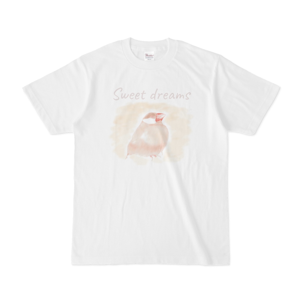 眠くなったシナモン文鳥さんTシャツ