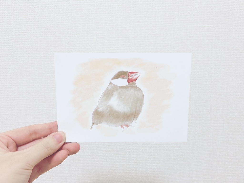 眠くなったシナモン文鳥さんTシャツ