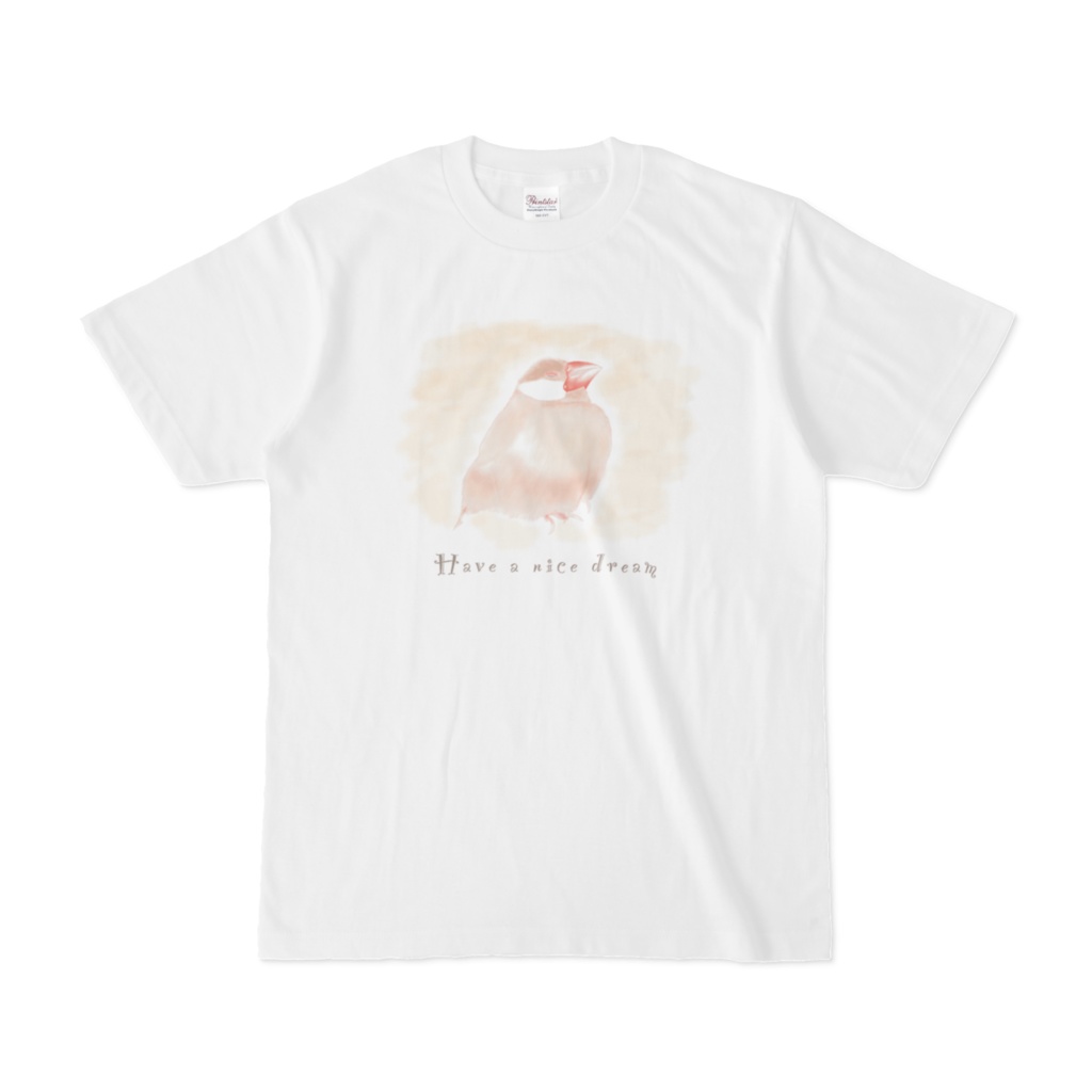 眠くなったシナモン文鳥さんTシャツ