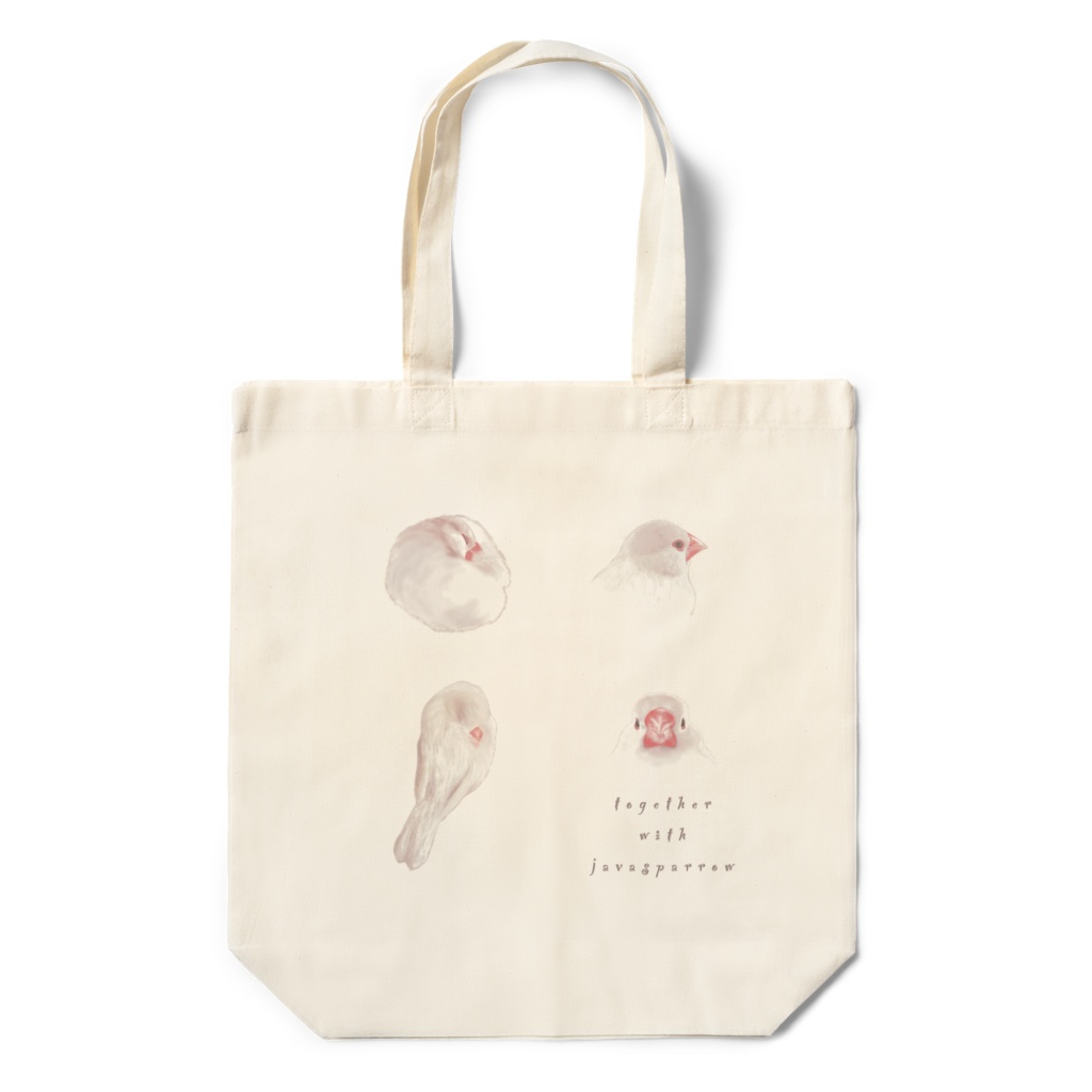穏やかな時間と文鳥さんに癒されるエコバッグ