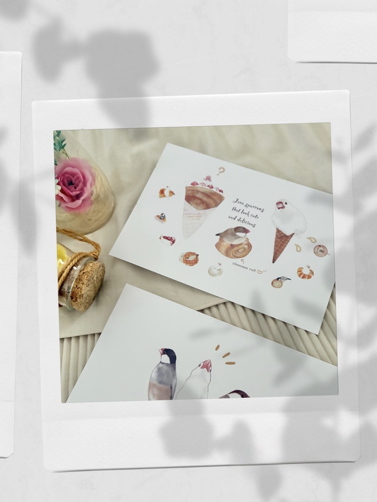 美味しそうなおやつ文鳥さんTシャツ