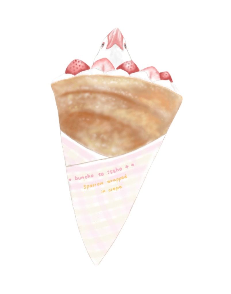 美味しそうなおやつ文鳥さんTシャツ