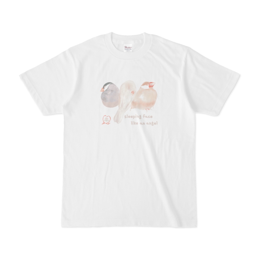 3羽の文鳥さんの居眠りTシャツ